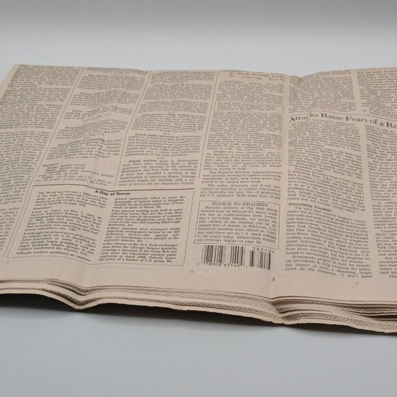 Wall Street Journal Sep 12, 2001, "Terrorists Destroy World Trade Center" - Picture 3 of 5